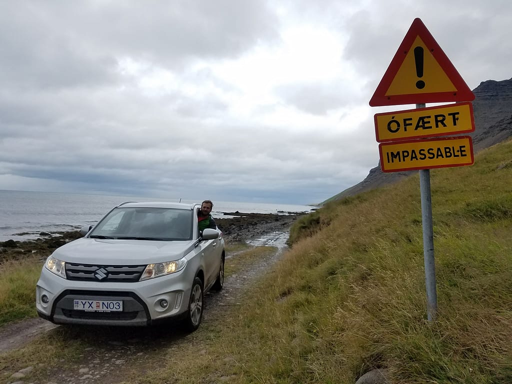 Driving Rental Car In Iceland