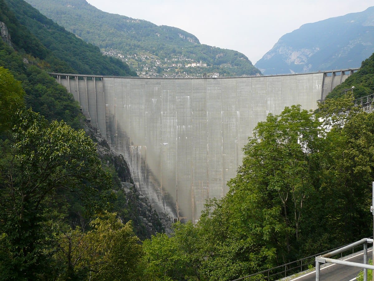 Contra Dam in Ticino, Switzerland