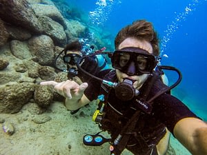 Having Fun Scuba Diving