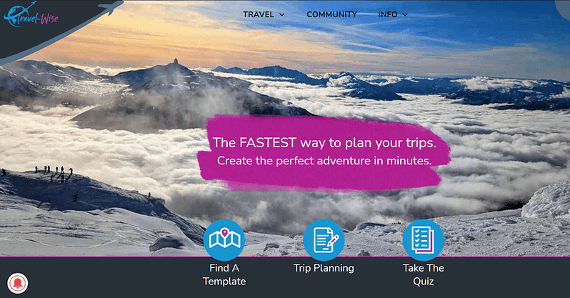 The Travel-Wise homepage