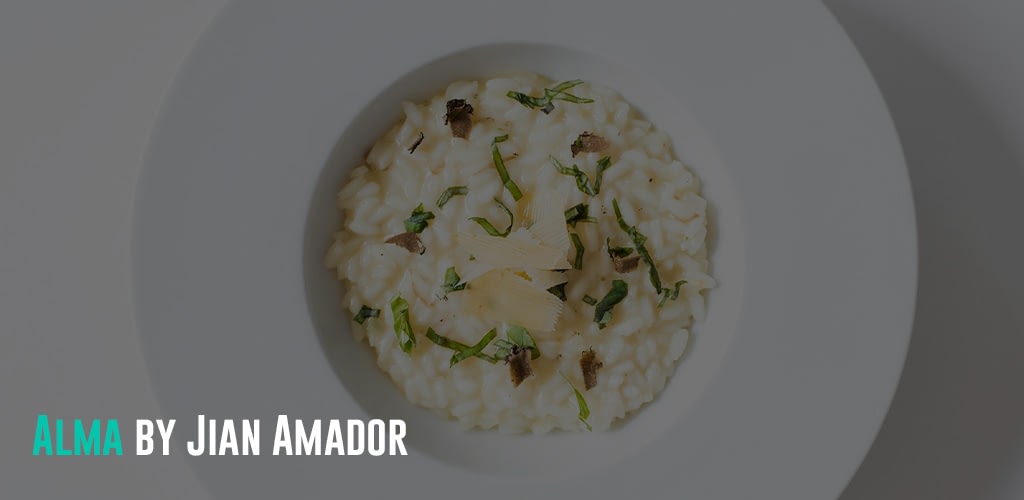a plate of risotto 