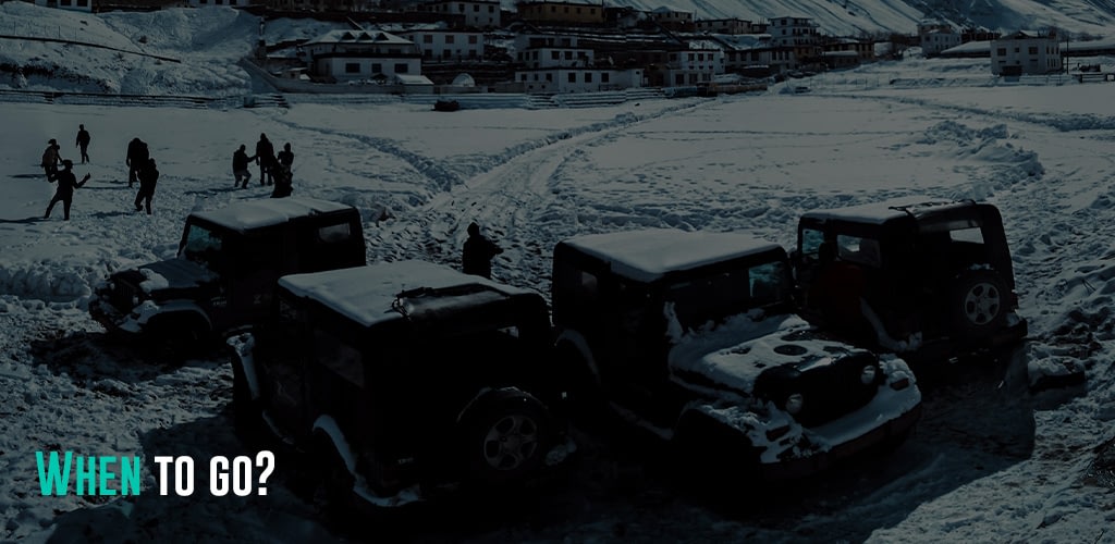 offroad cars covered in snow