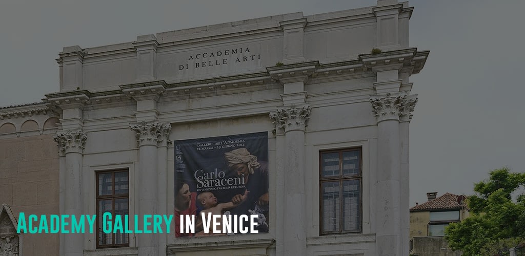 a view of the front of Academy Gallery in Venice