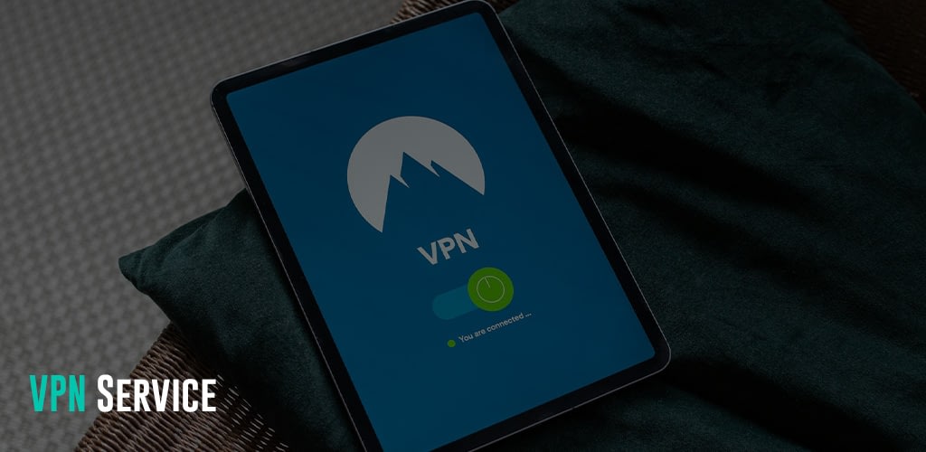 a tablet with a VPN