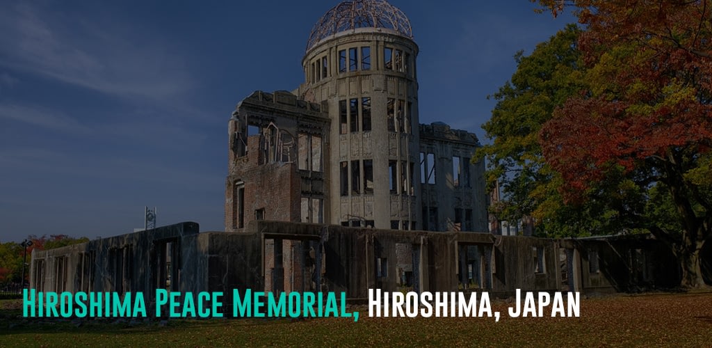 a ruin of a building left behind after the nuclear bombing