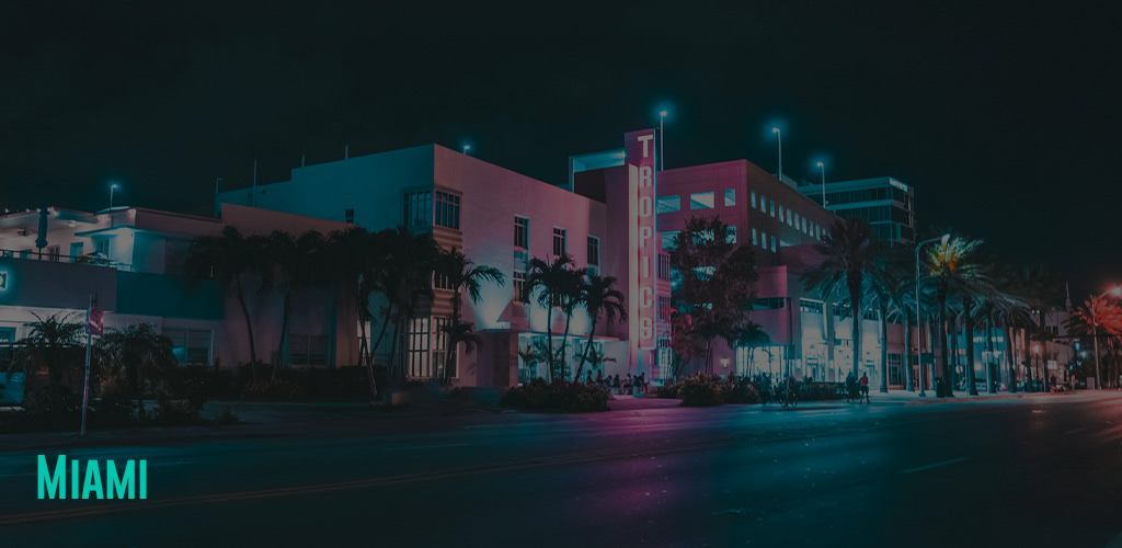 colorful streets of Miami