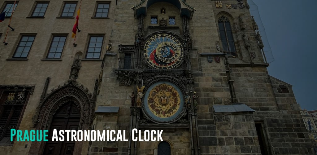 Prague Astronomical Clock on a old architectural design of a building