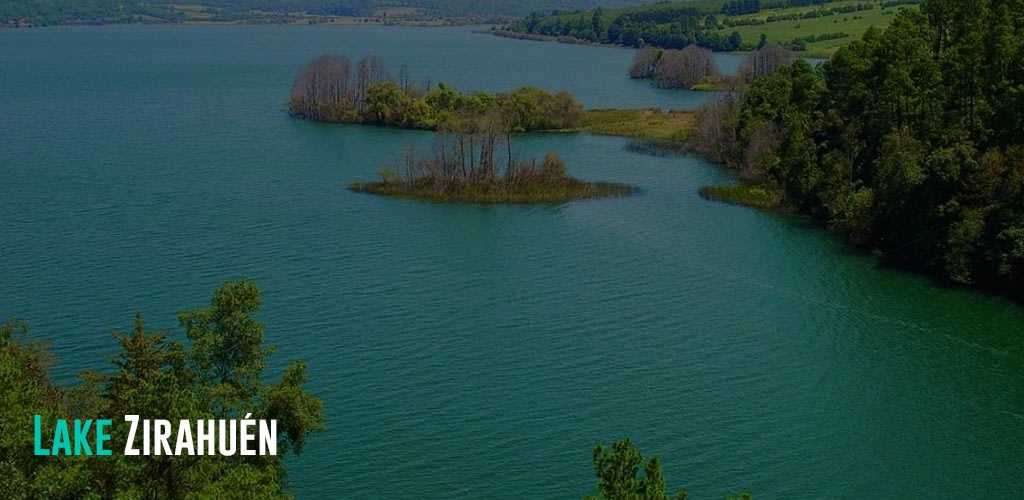 the beautiful turquoise colored Lake Zirahuén