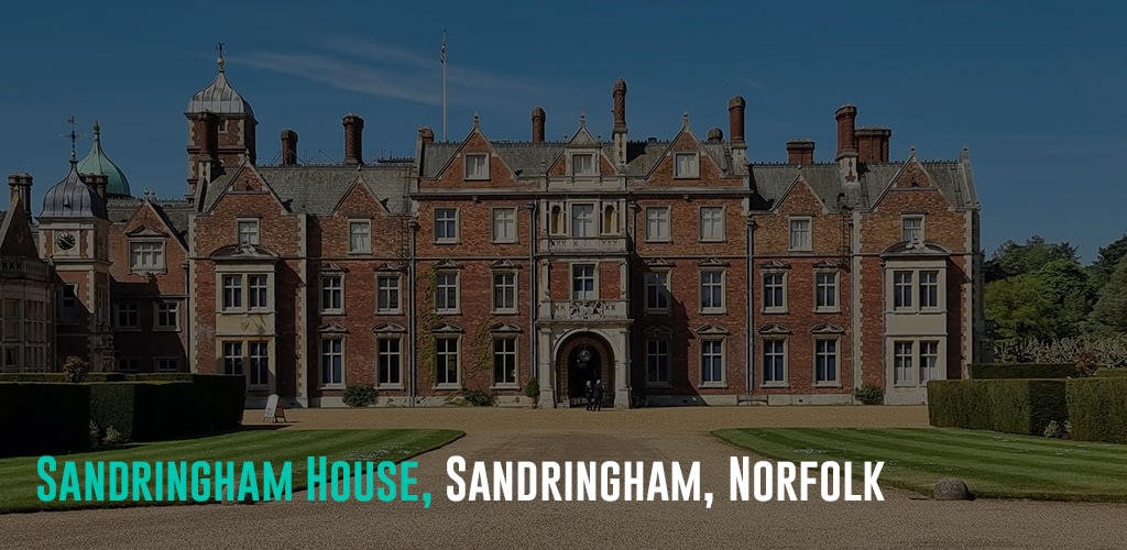 A view of the Sandringham House and their beautiful front garden