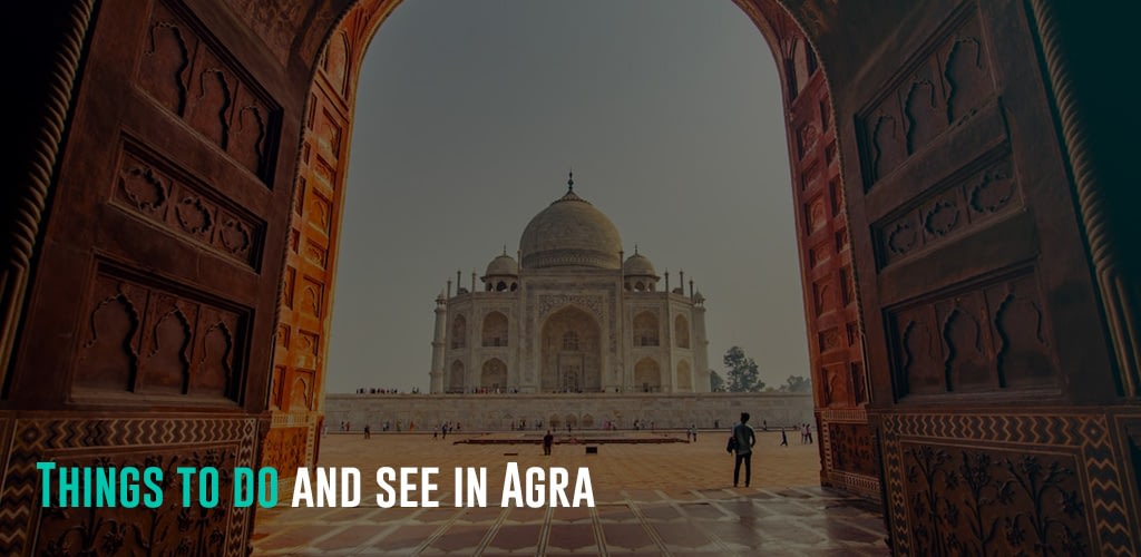 a view from the doors of Agra Fort
