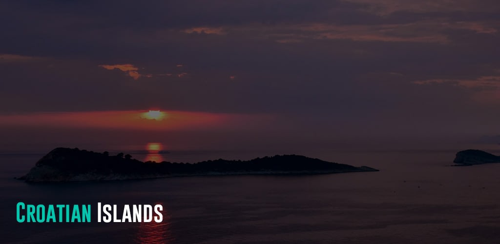 Sunset seen from a Croatian Island