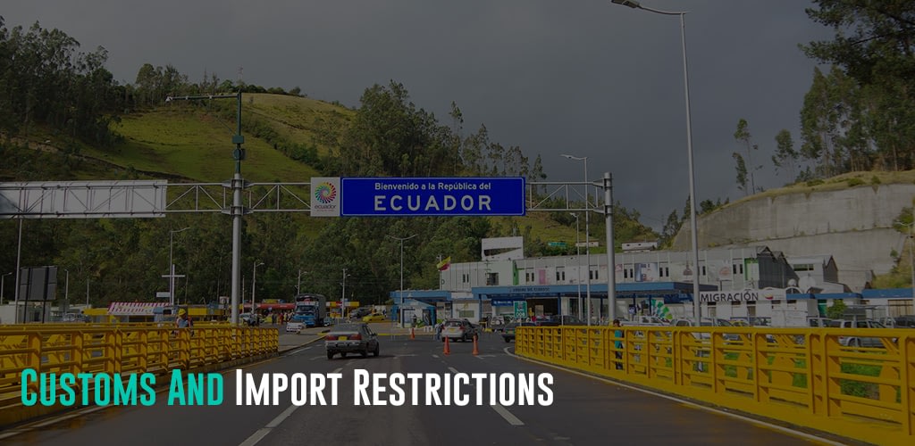 checkpoint on the border between Colombia and Ecuador