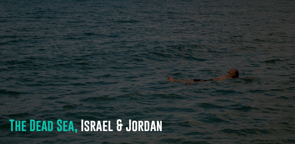 Man swimming in the Dead Sea