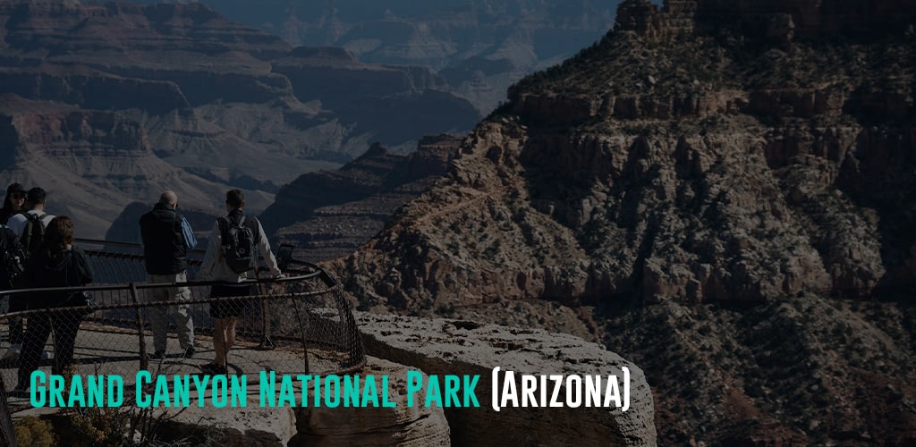 people enjoying the view of the Grand Canyon