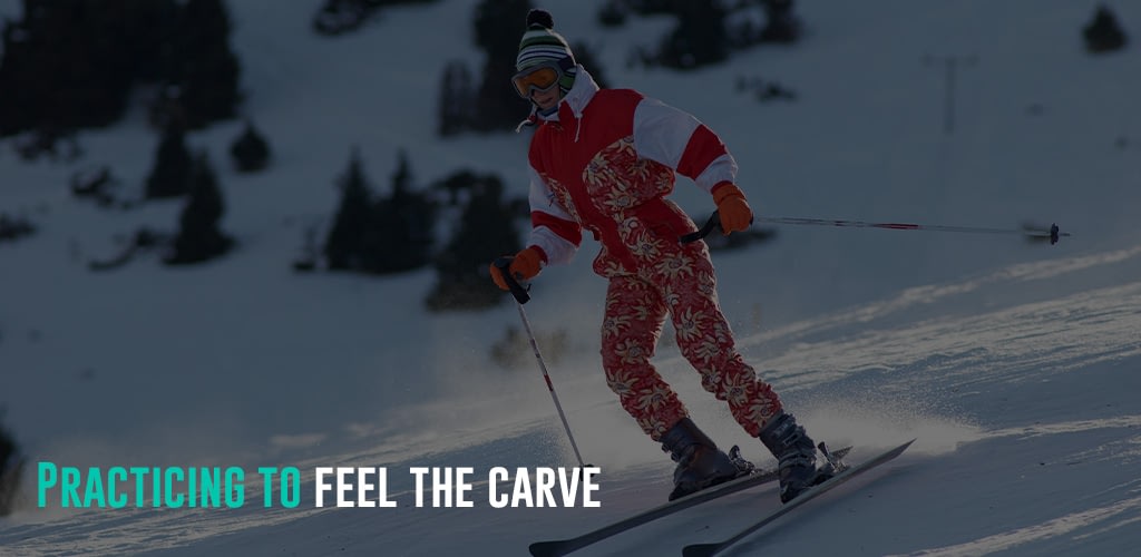 a skier doing a carve