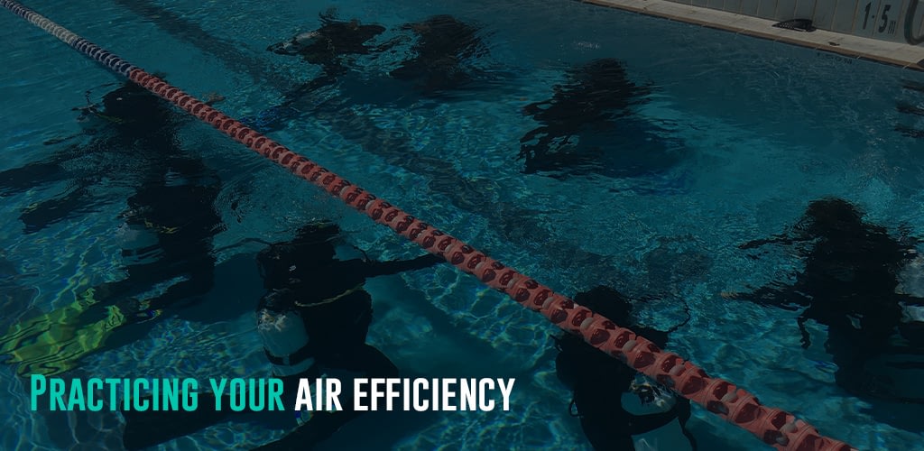 a group of divers practicing their breathing