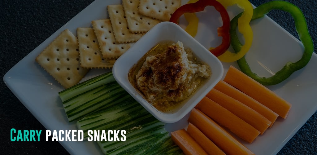 a plate of healthy snacks