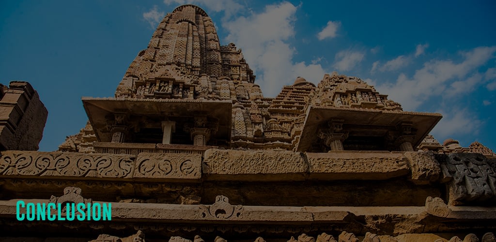 a temple with different carvings