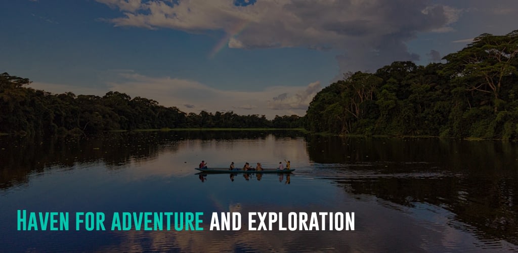 people crossing the Amazon River on a boat