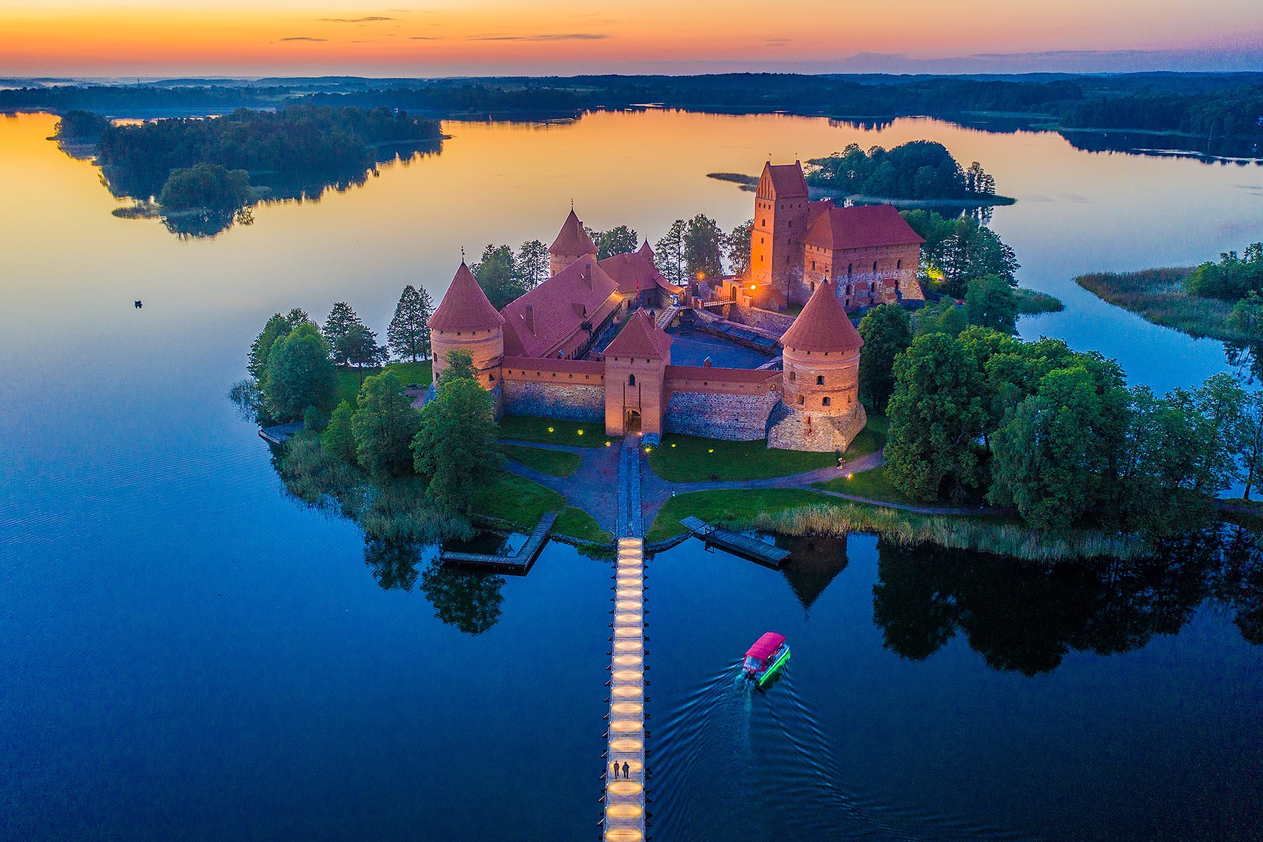 Trakai Island Castle, Lithuania; one of the enchanting castles